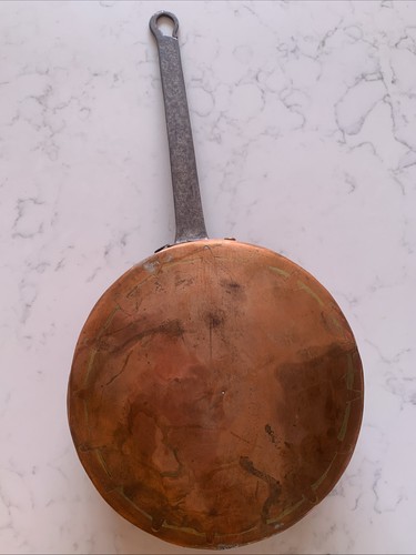 Vintage copper saute pan - saute,