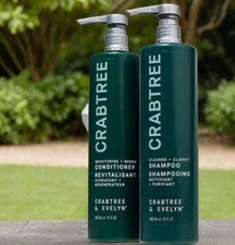 Crabtree & Evelyn Cleanse Clarify Shampoo & Conditioner 15oz. (443ml) NEW !