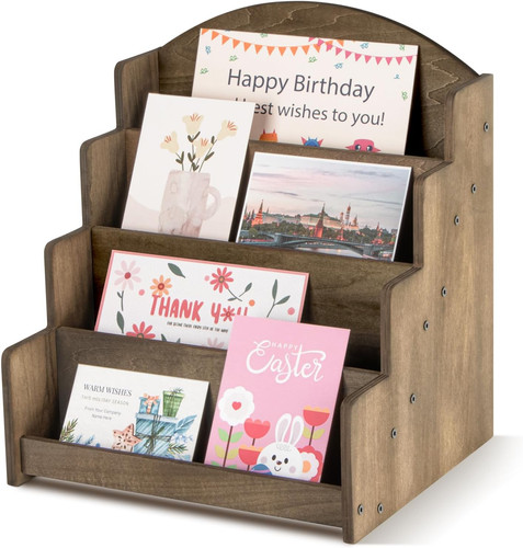 Wooden greeting card display - card,
