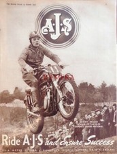 A.J.S. Motorcycles ADVERT: 1952 'Geoff Ward Experts Grand National Winner' Print