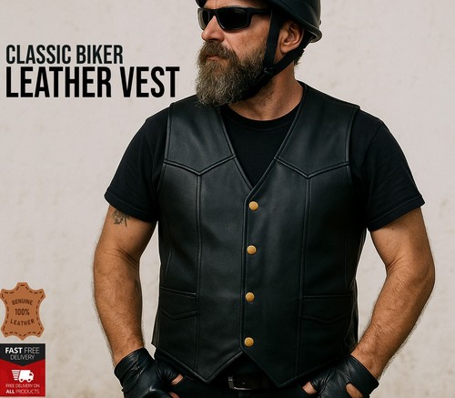 Men leather vest class - men,
