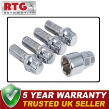 4x Locking Wheel Bolts For Renault GTA 1984-2003 (Steel Wheels) Silver