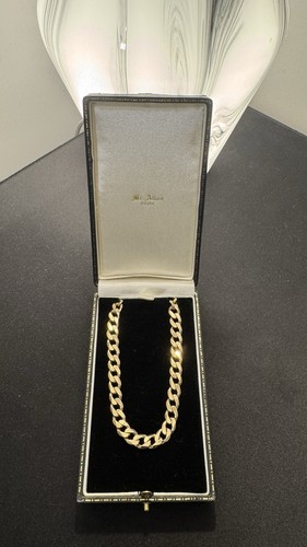 Solid 9ct yellow - gold, curb
