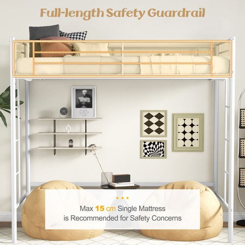 Space saving metal loft bed - saving,