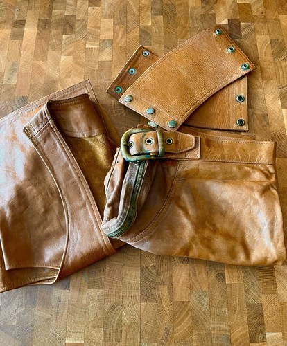 Set tan leather cut - set, of