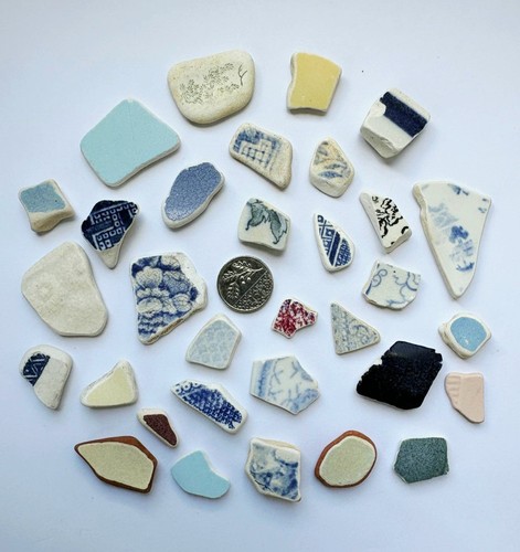 Sea pottery pieces cornwall - sea,