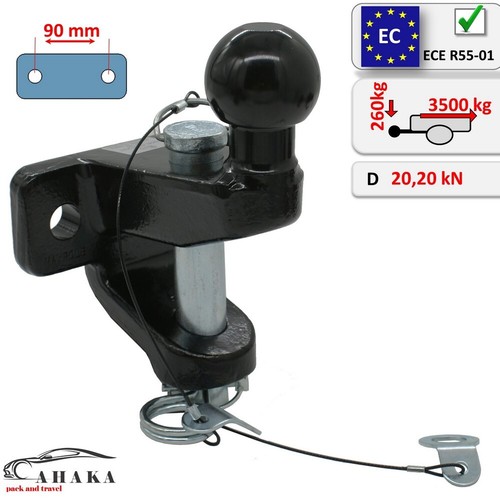 Towbar ball with towing jaw - with,