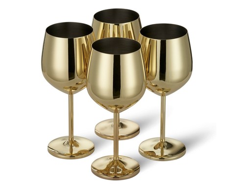 Wine glass gold goblet cup - goblet,