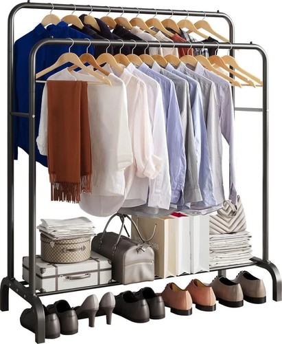 Double clothes rail heavy duty - clothes,