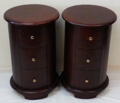 Pair solid mahogany - pair,