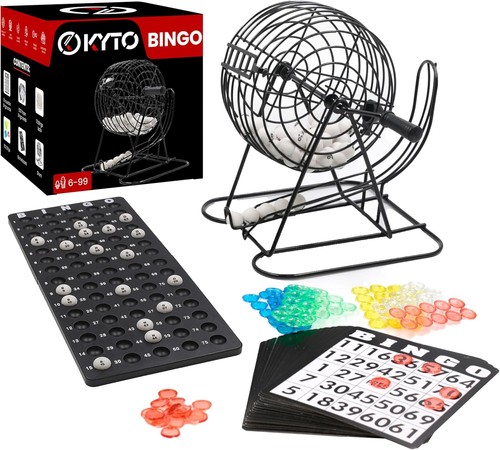 Bingo game set metal - metal, drum