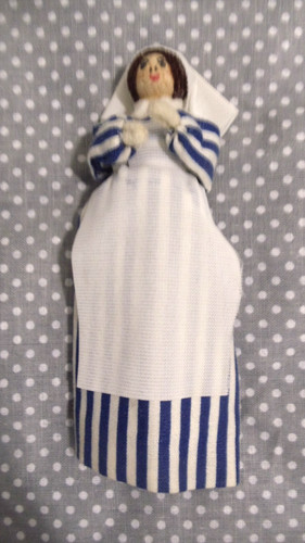 Vintage wooden peg doll world - wooden,