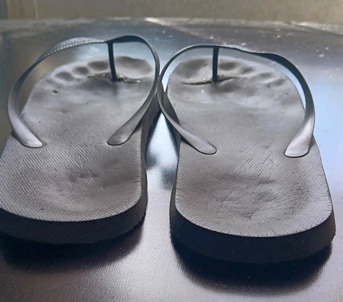 Used worn flip flops sandals - used,