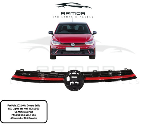 Front upper radiator grille - front,