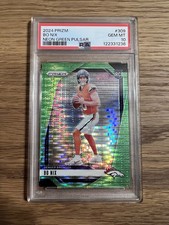 2024 PANINI PRIZM NEON GREEN PULSAR #309 BO NIX PSA 10