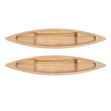  2 Pcs Wood Boat Model Ocean