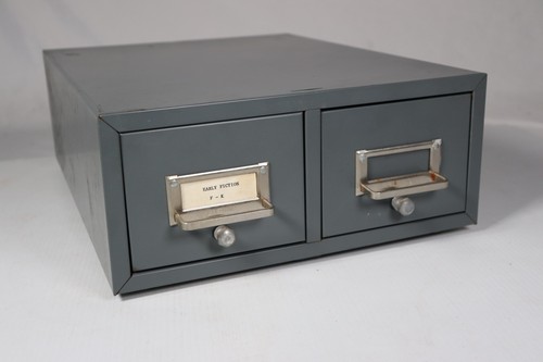 Vtg library card catalog - catalog, file