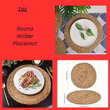 Woven Placemat, Round Wicker
