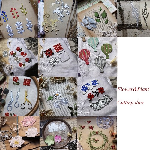 Lovely embroidery plant metal - embroidery,