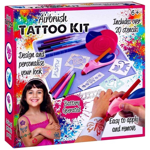 Airbrush tattoo kit pink - airbrush,