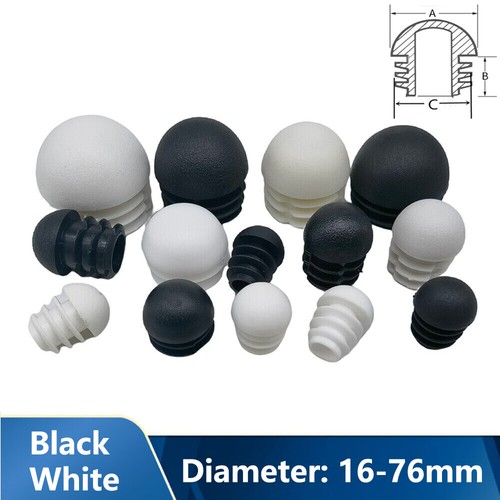 Black white domed round - domed,