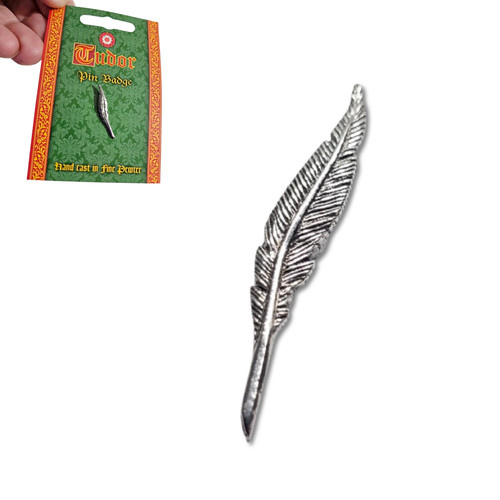Quill pen feather pin badge - pen,