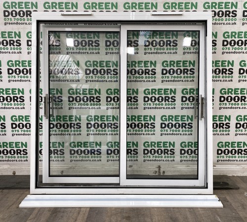 White sliding patio - white, doors