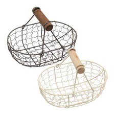 Vintage Egg Basket Iron Wire