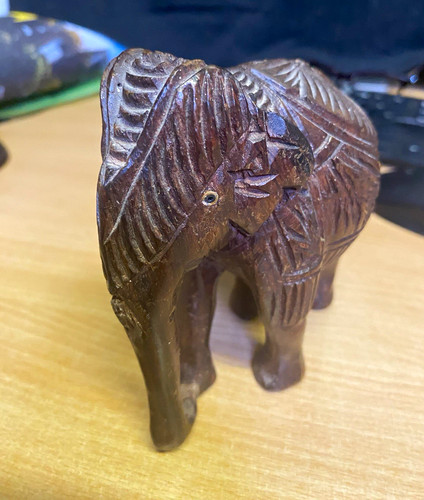 Hand carved wooden - wooden, elephant