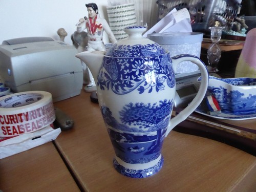 Spode blue italian - coffee, pot