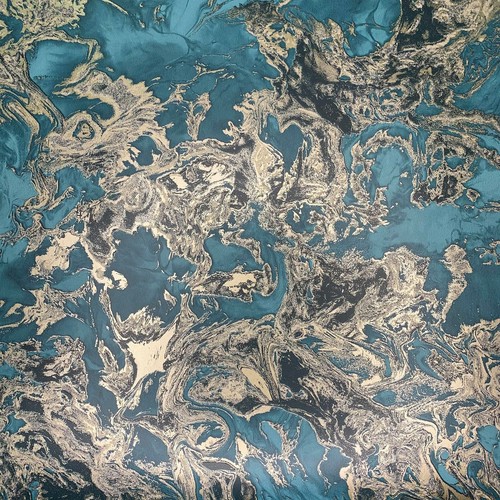 Aqua liquid marble swirl - aqua,