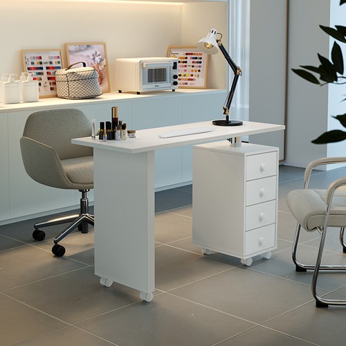Wheeled manicure table - wheeled,