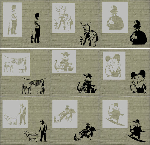 Banksy stencils 190 - stencils,