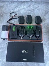 Fox RX Plus 3-Rod Alarms With Receiver/korda/nash/used carp fishing tackle 