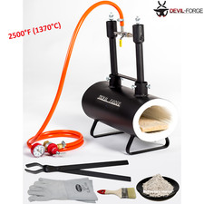 DEVIL-FORGE DFSW2 Gas Propane Forge Farrier Burner Furnace Kiln +Tongs EU (NEW)