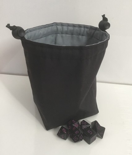 Dice bag black - black/silver,