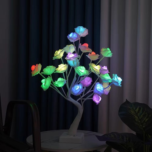 Led rgb rose flower tree - flower,