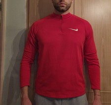 Men's red Nike vintage 1/4 zip