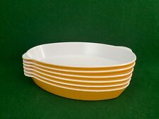 RARE RETRO MARIGOLD TABLEWARE [ MELAMINE ] 6 x YELLOW BOWLS ~ CAMPING CAMPER VAN
