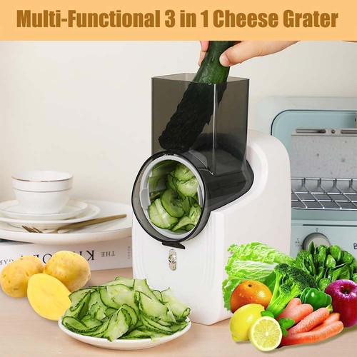 Electric cheese grater - 3-in-1,