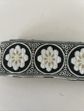 Black & White Jacquard Trim Or