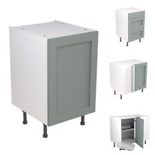 Shaker Matt Sage Green Kitchen Base Units Soft Close All Sizes Flat Pack Kitchen