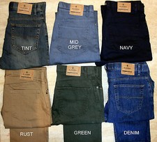 Ex M&S Men's Jeans Straight Leg Stretch Trousers Pants Regular Fit Marks Spencer