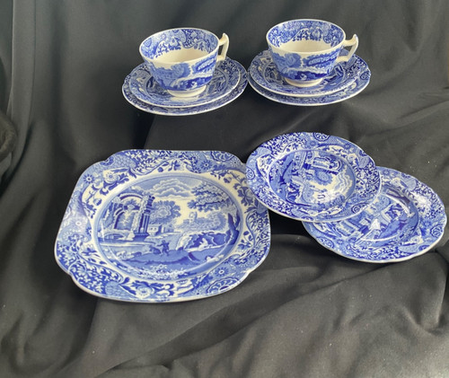 Spode blue italian mixed lot - italian,