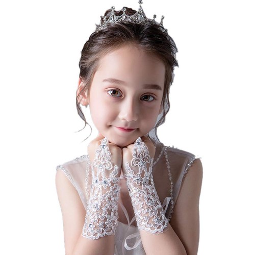 Flower girls gloves - girls,
