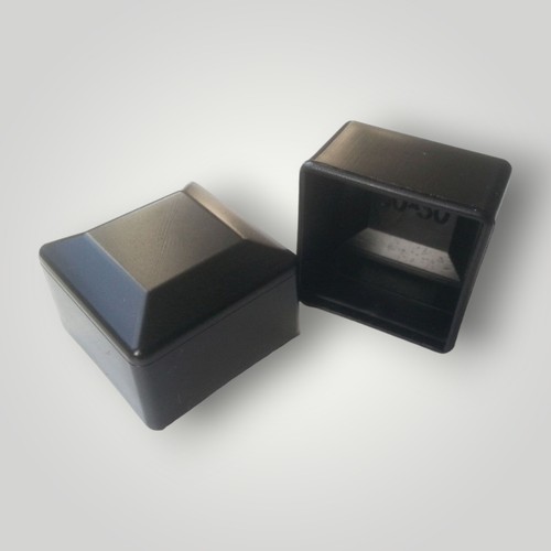 Square plastic end caps - plastic,