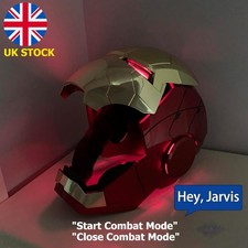 2025 Iron Man MK5 1:1 Helmet Wearable Voice-control Mask Cosplay Golden AUTOKING