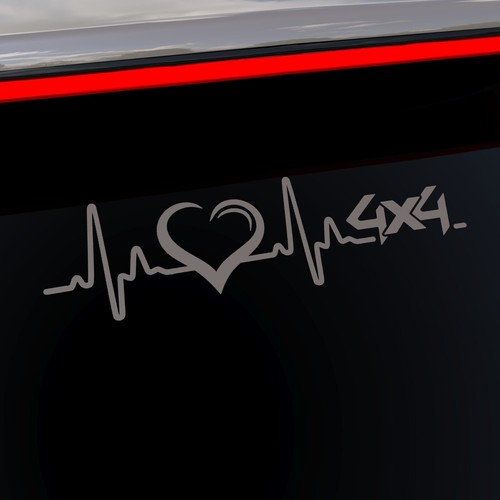 4x4 heartbeat decal - 4x4, custom