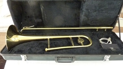 Trombone with case and