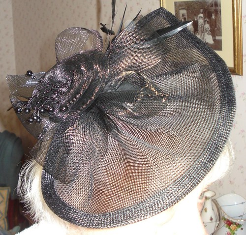 Black fascinator hat perfect - fascinator, hat,